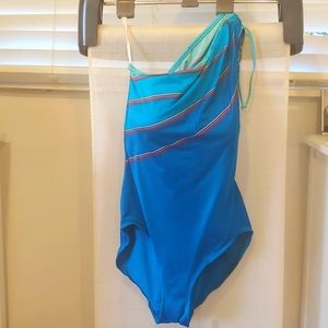 Asymmetrical one-piece swimsuit